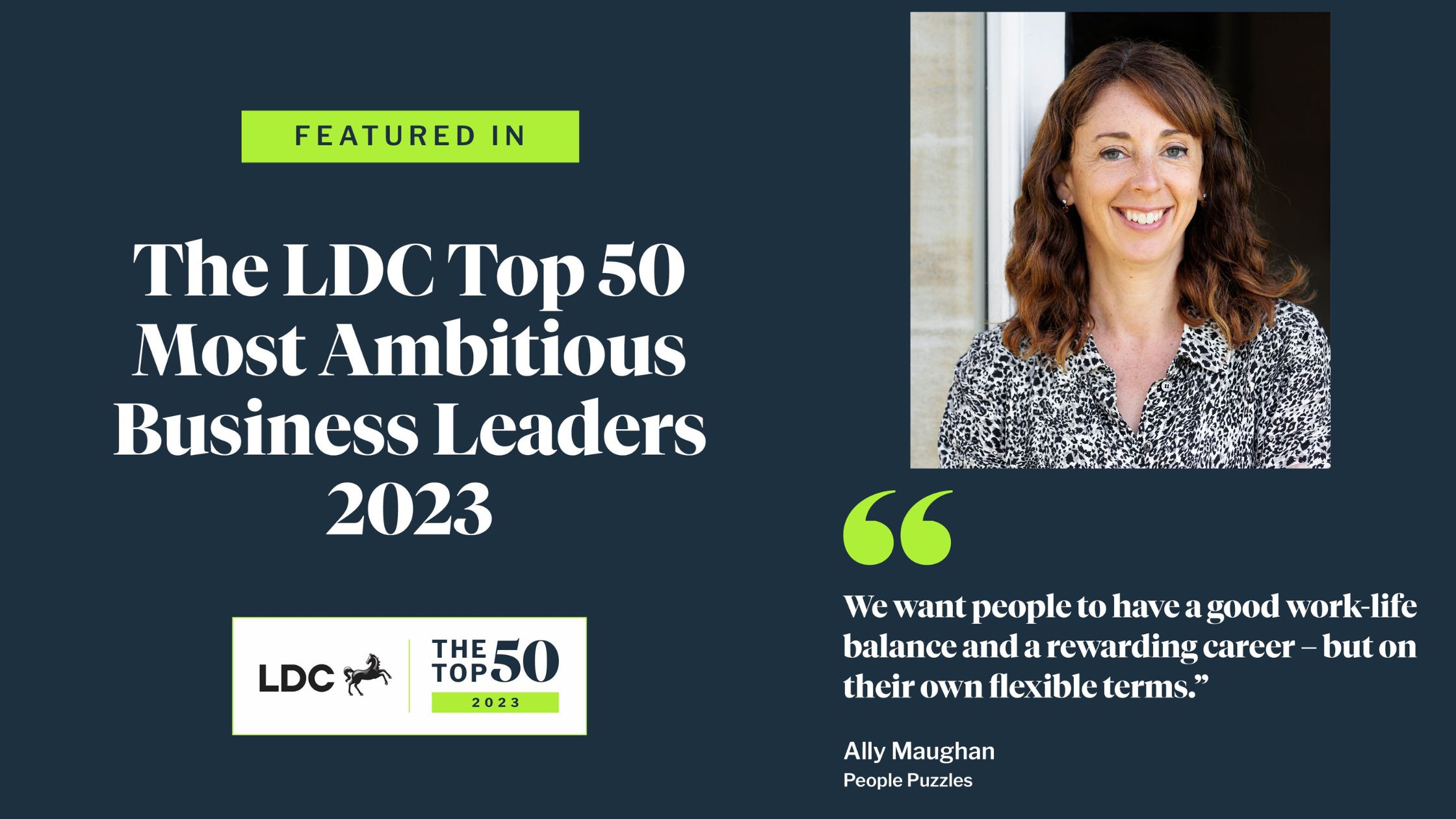 Ally Maughan Included in LDC list of Top 50 Most Ambitious Business Leaders 2023