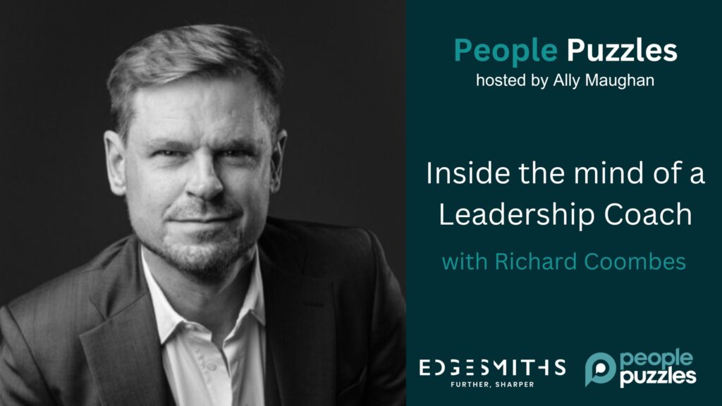 inside the mind of a leadership coach title graphic with photograph of podcast speaker