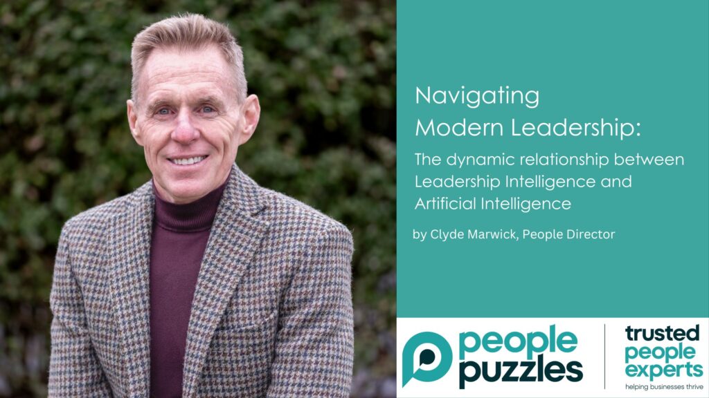 Blog banner with photo of Clyde Marwick People Director and title Navigating Modern Leadership