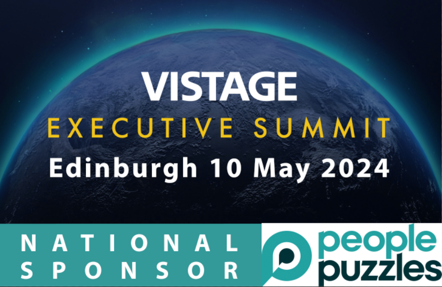 Blog banner for Vistage Executive Summit in Edunburgh 10 May 2024 with National Sponsor People Puzzles