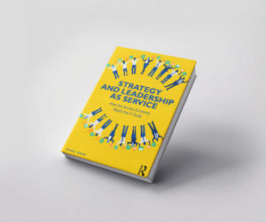 Angle mock-up covers hot of Sara Daw's book, Strategy and Leadership as a Service: How the Access Economy Meets the C-Suite