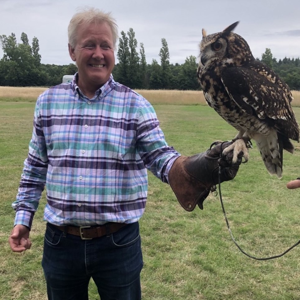 People Director Andy Craig enjoying a falconry lesson