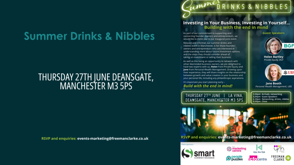 Manchester Event - summer nibbles 2024