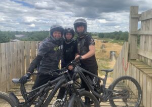 People Director Shaun O'Hara biking with boys