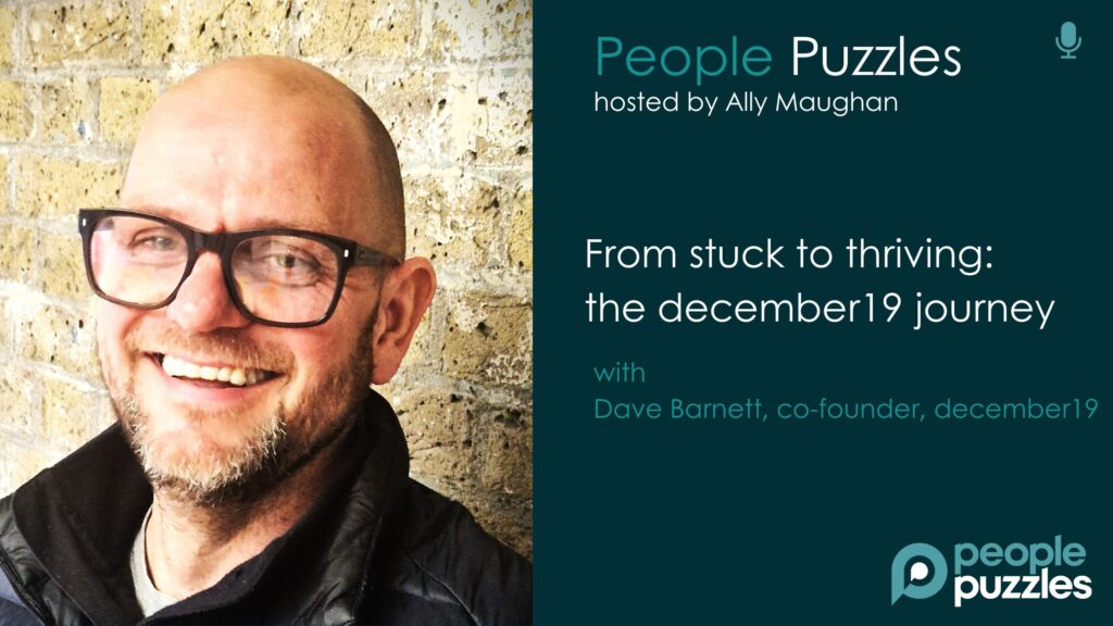 Blog banner showing headshot of Dave Barnett with blog title to the right of From stuck to thriving the decemberjourney