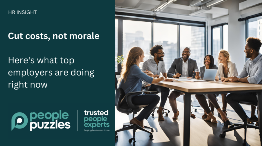 Cut costs not morale blog banner