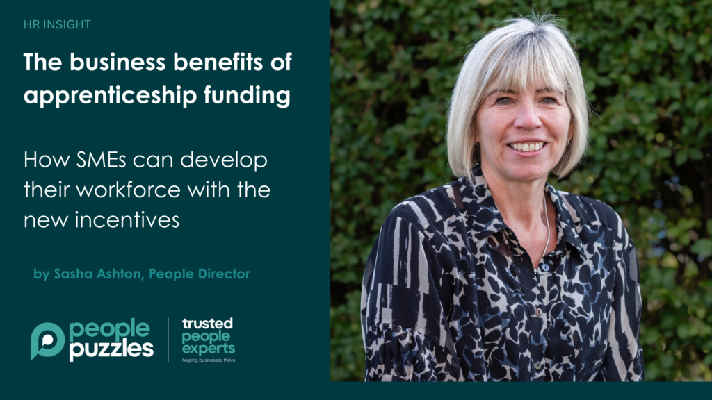 People Director Sasha Ashton apprenticeship funding article