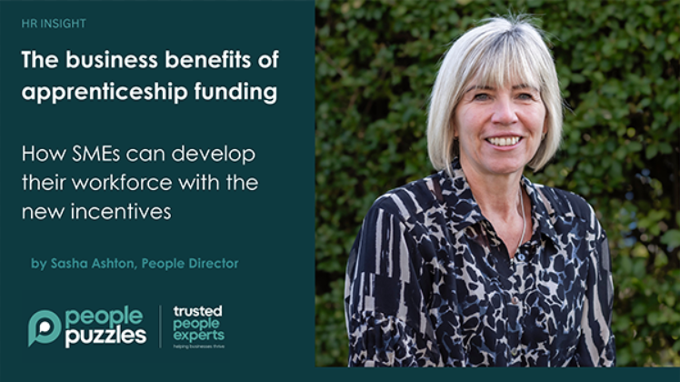 People Director Sasha Ashton apprenticeship funding article