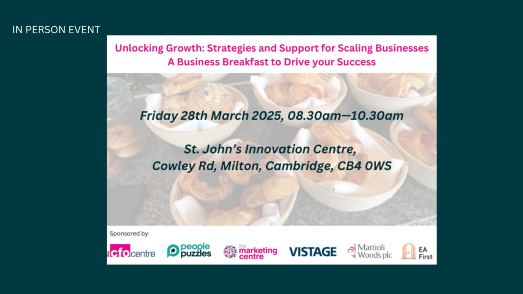 St John's Innovation Centre breakfast event 28th March