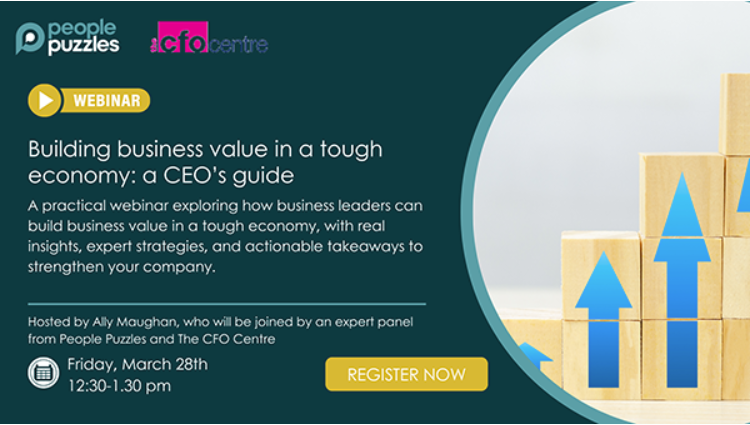 Business value in a tough economy: blog banner for webinar