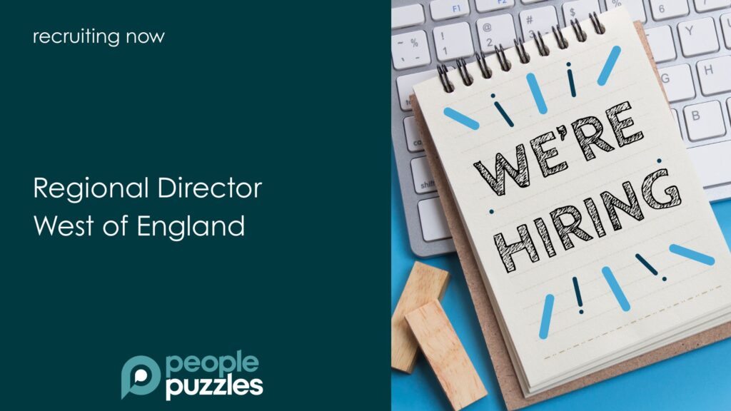 Blog banner with title recruiting now regional director west of england