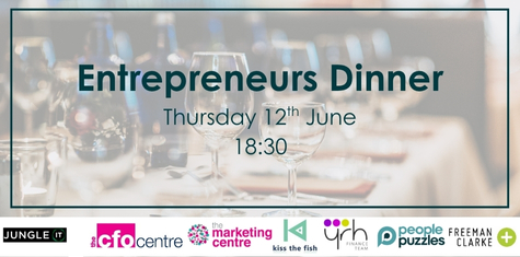 Entrepreneurs dinner Leeds event banner