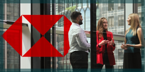 HSBC employees having a conversation